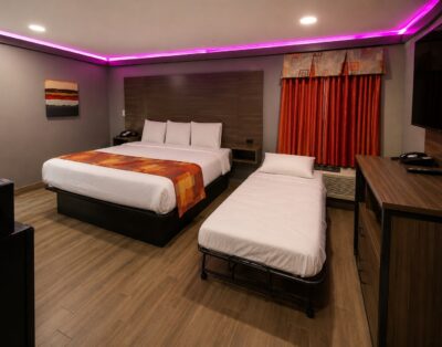 King Bed with Rolling Bed for Extra Guest